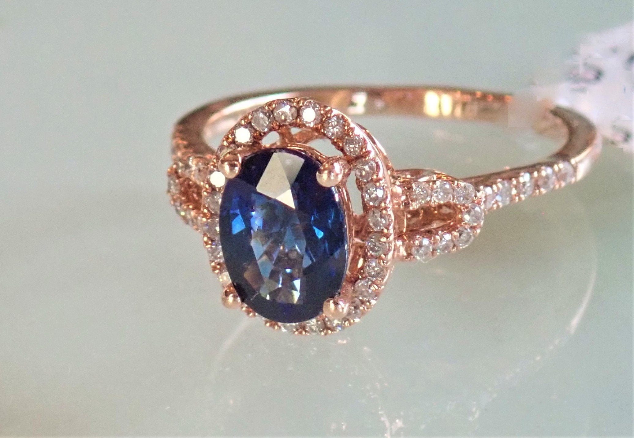 Rose Gold Sapphire Ring The Jewel Boutique